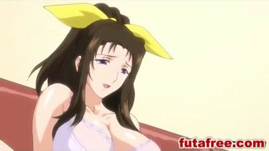 Shy anime boentai babe having sex on sofa sex video PornKy.online image
