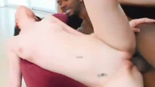 Sexy white girl rammed by black guy