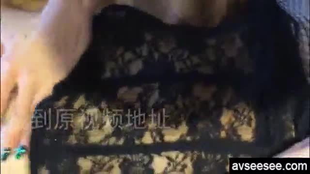 Fucking my chinese girlfriend with black lingerie and high heel